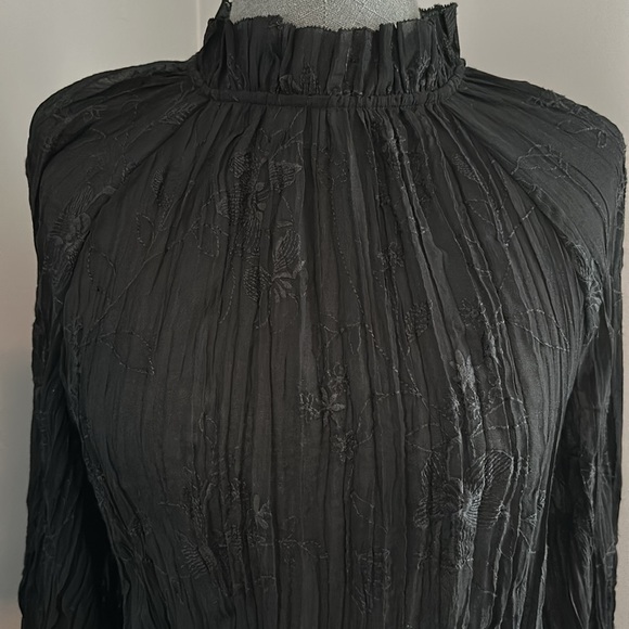 ZARA Black Sheer Top NWT M - Picture 4 of 11
